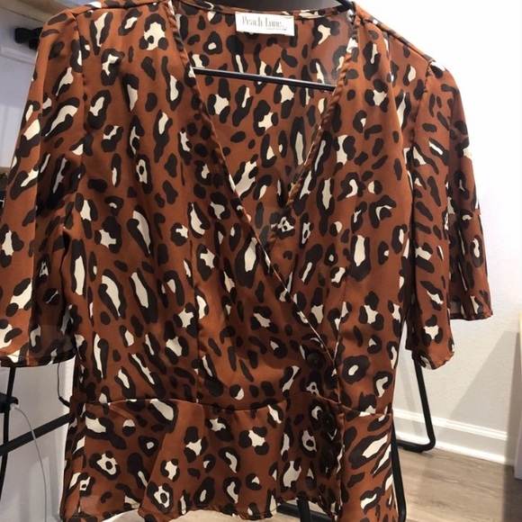Rust Color Animal Print Top - Picture 4 of 4